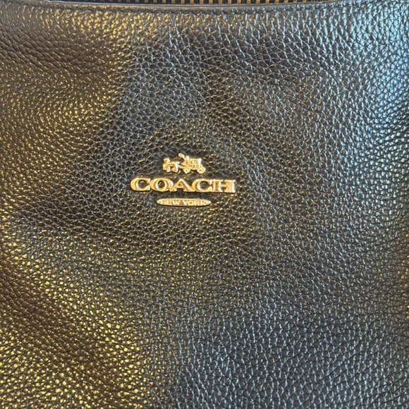 Black Leather Coach Shoulder Bag - Picture 2 of 7